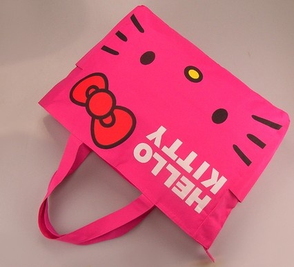 Two side pockets Hello kitty tote bag