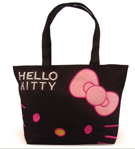 Embroidery Hello kitty tote bag