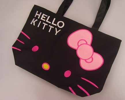 Embroidery Hello kitty tote bag