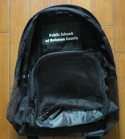Black mesh backpack