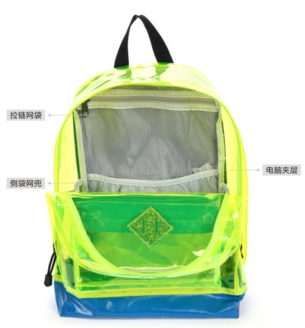 Blue PVC backpack
