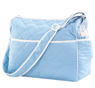 Blue cotton diaper bag for mommy