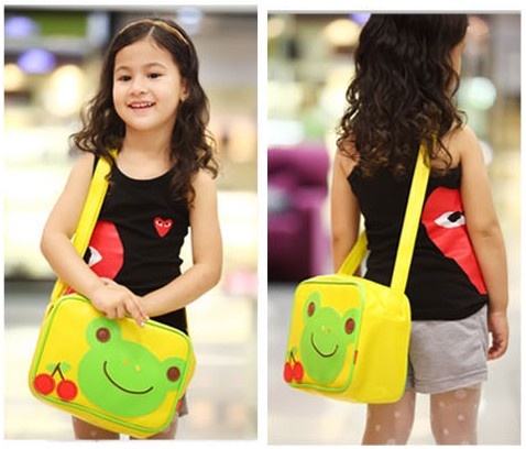 Cute PVC kids messenger bag